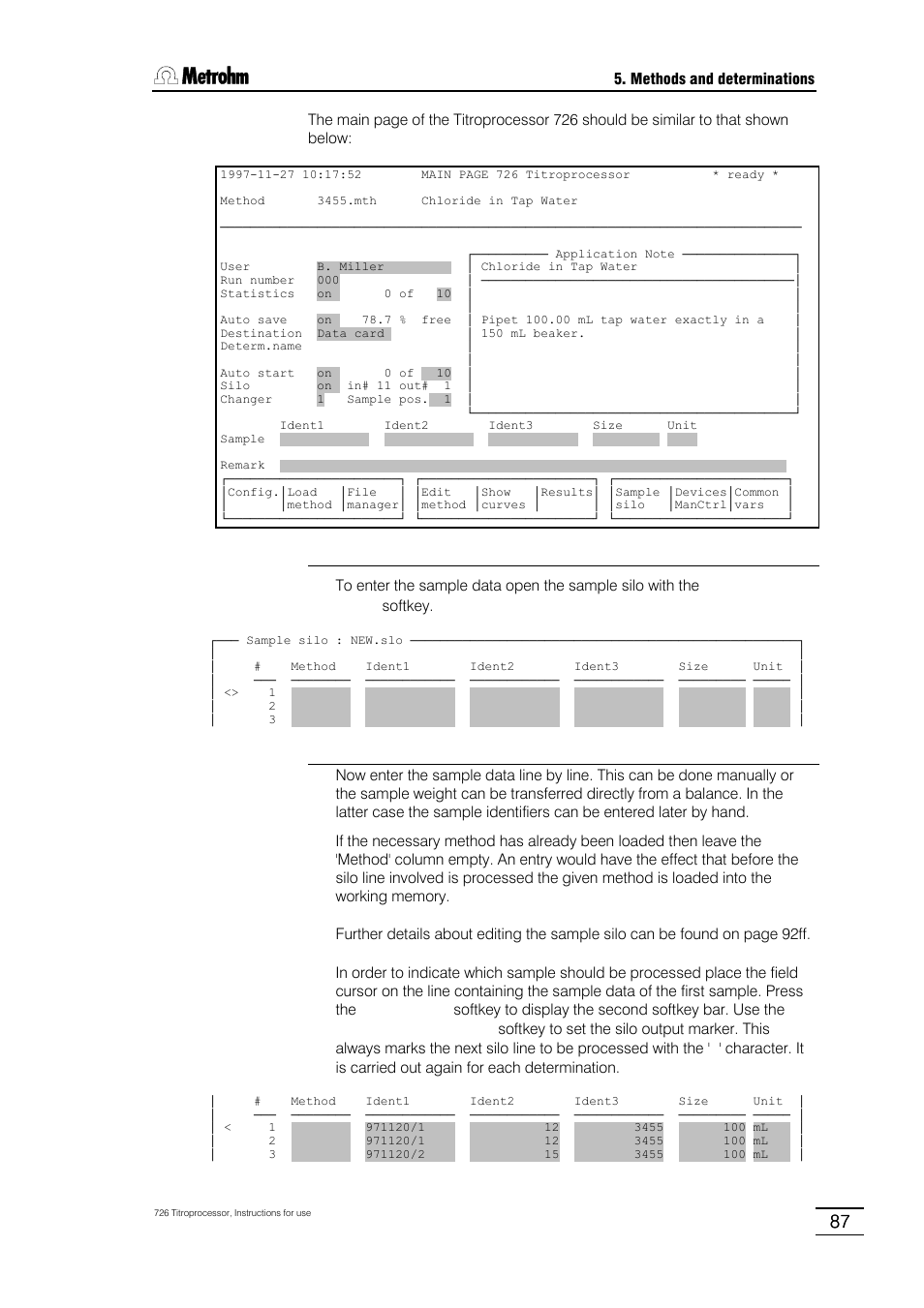 Metrohm 726 Titroprocessor User Manual | Page 93 / 307