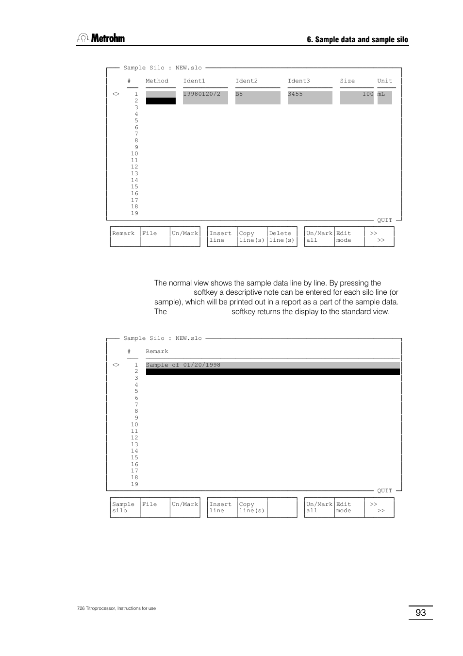 Metrohm 726 Titroprocessor User Manual | Page 99 / 307