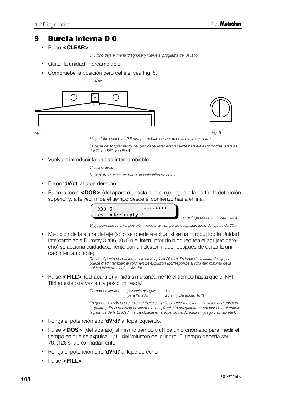 9 bureta interna d 0 | Metrohm 795 KFT Titrino User Manual | Page 112 / 154