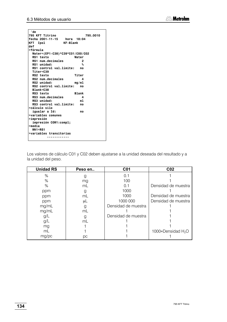 Metrohm 795 KFT Titrino User Manual | Page 138 / 154