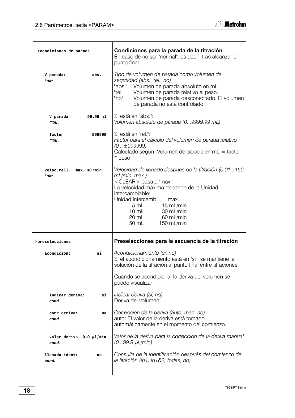 Metrohm 795 KFT Titrino User Manual | Page 22 / 154