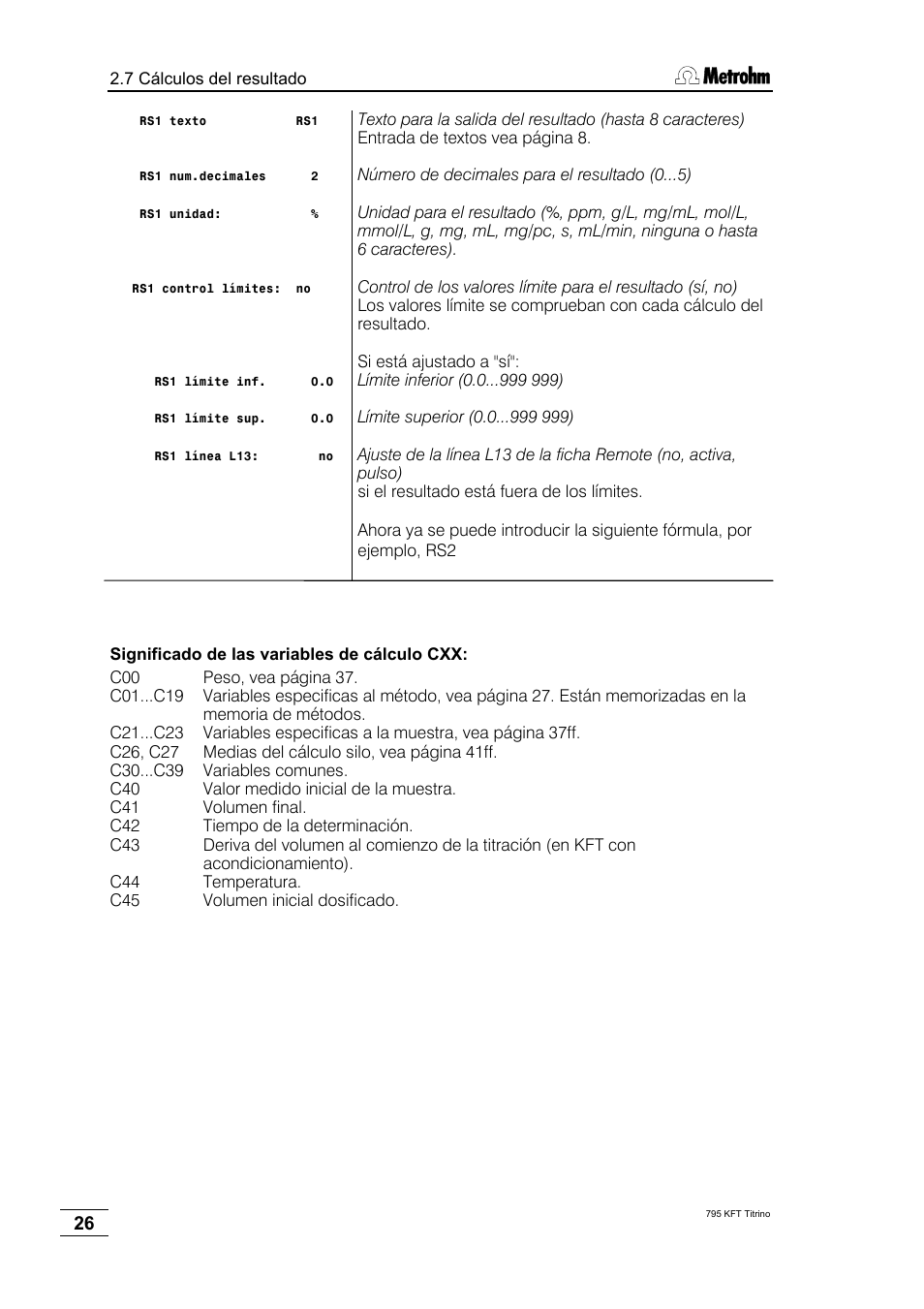 Metrohm 795 KFT Titrino User Manual | Page 30 / 154