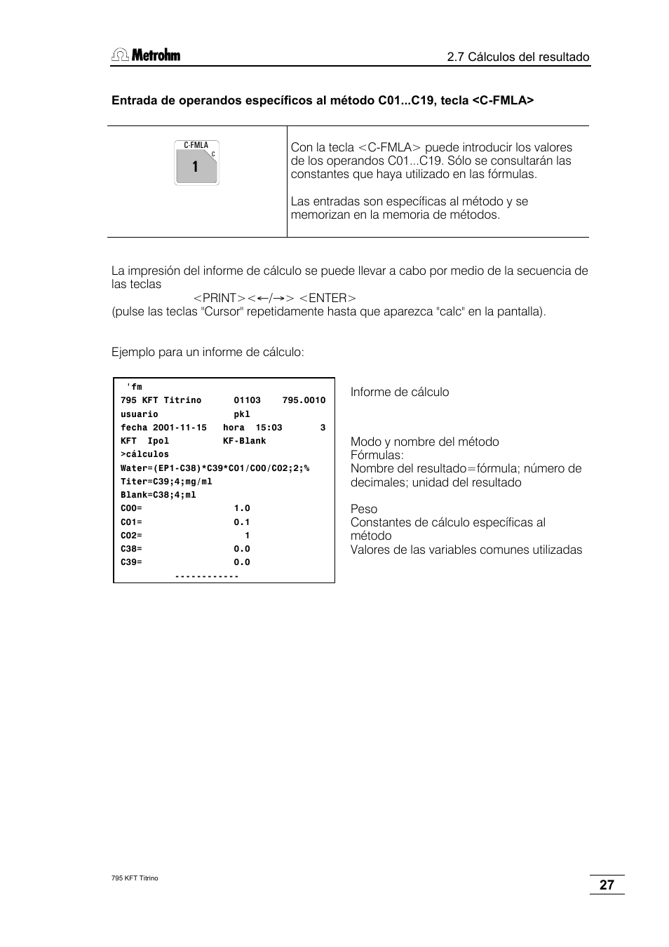 Metrohm 795 KFT Titrino User Manual | Page 31 / 154