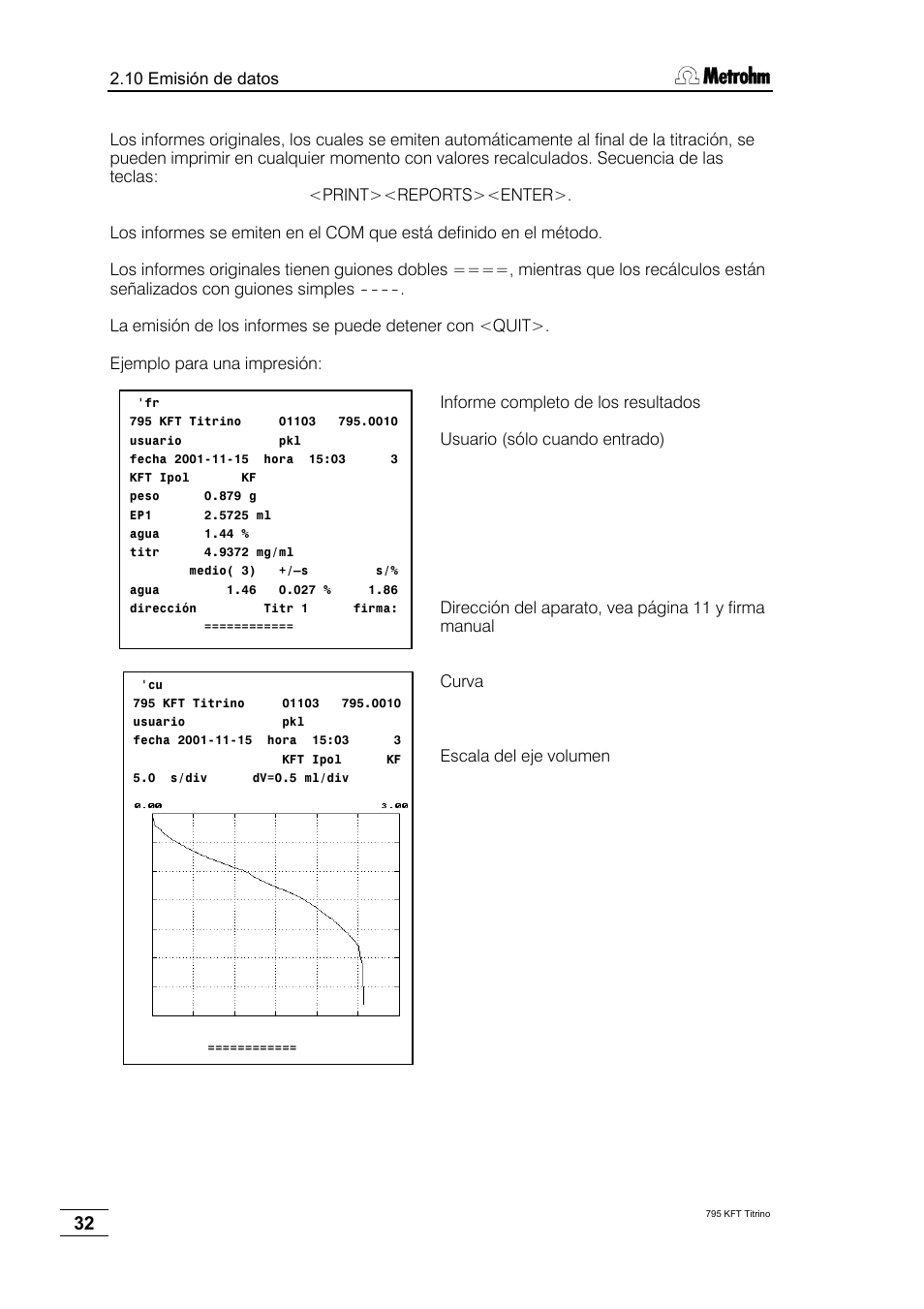 Metrohm 795 KFT Titrino User Manual | Page 36 / 154