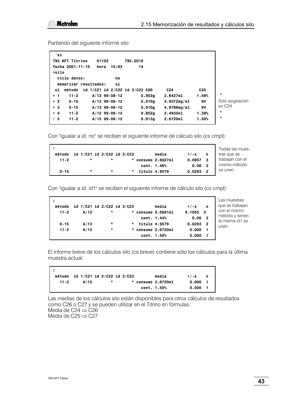 Metrohm 795 KFT Titrino User Manual | Page 47 / 154