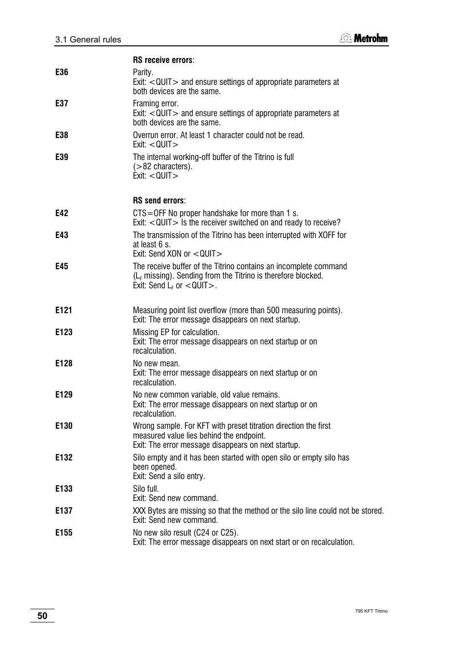 Metrohm 795 KFT Titrino User Manual | Page 54 / 154