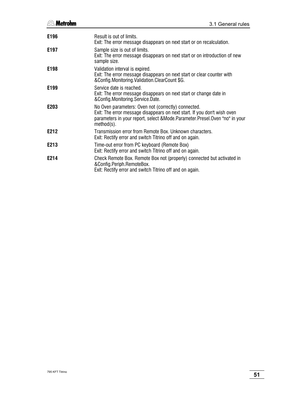 Metrohm 795 KFT Titrino User Manual | Page 55 / 154