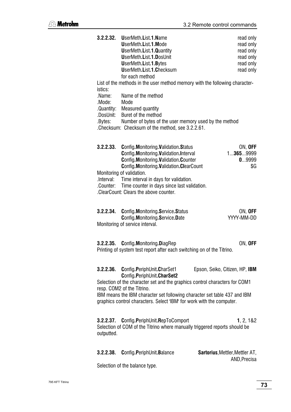 Metrohm 795 KFT Titrino User Manual | Page 77 / 154