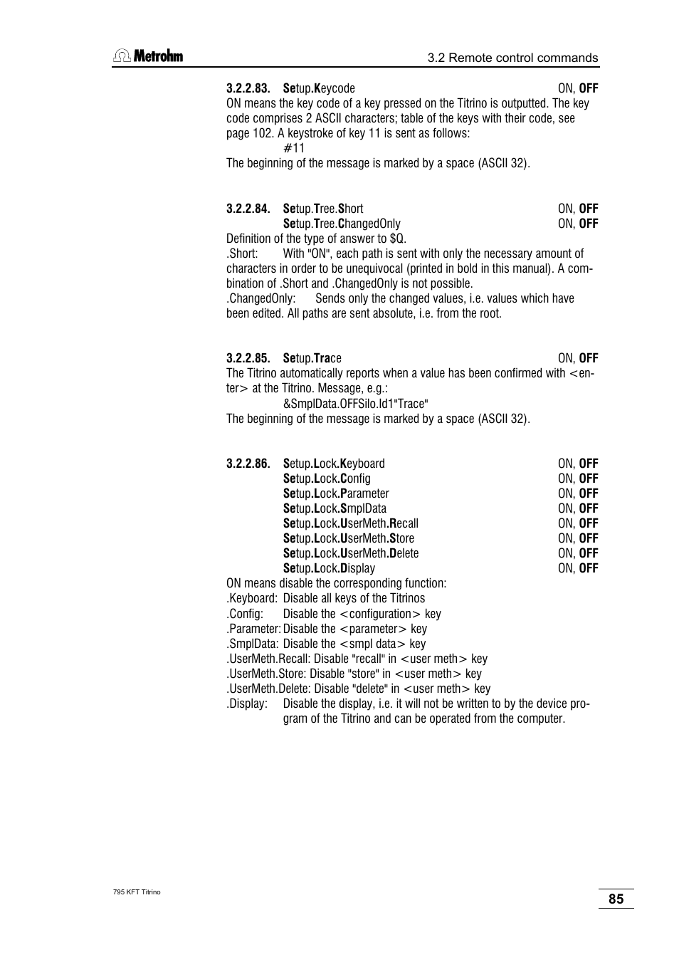 Metrohm 795 KFT Titrino User Manual | Page 89 / 154