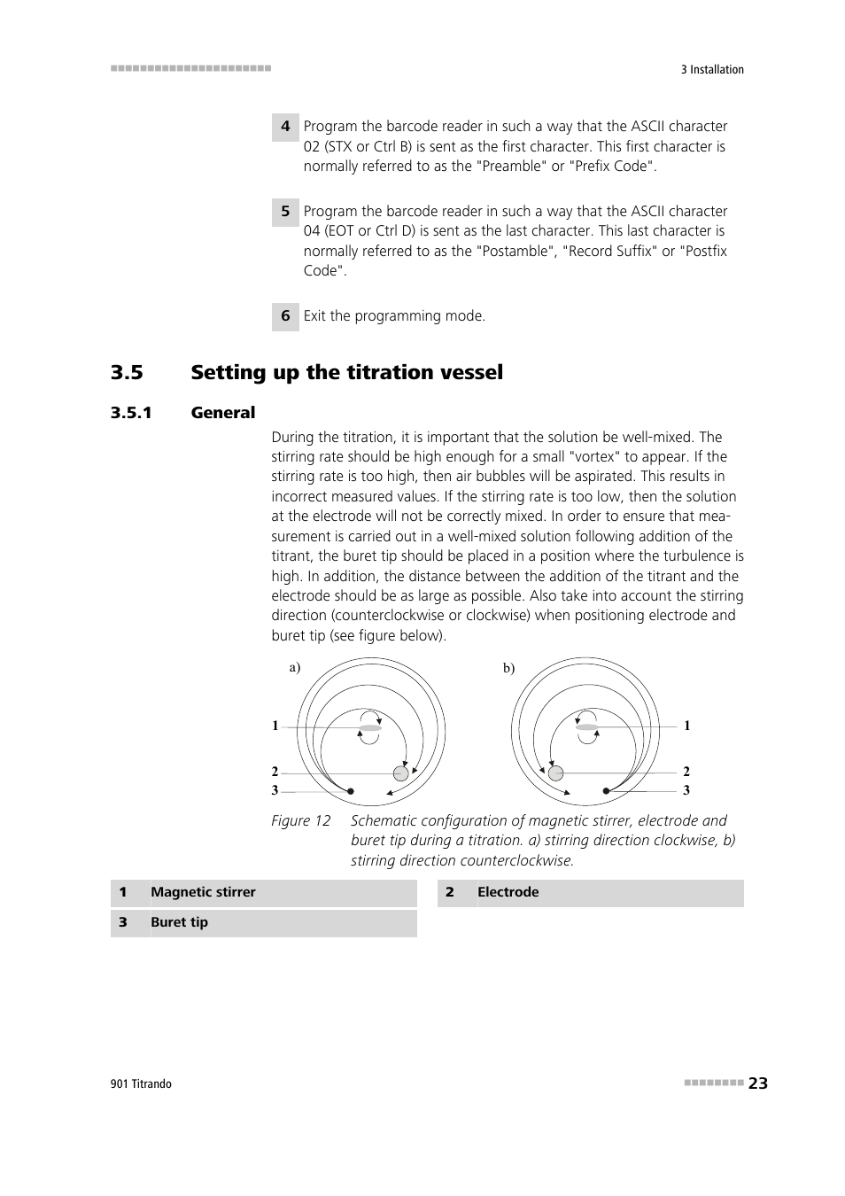 5 setting up the titration vessel, 1 general, Setting up the titration vessel | General, Figure 12 | Metrohm 901 Titrando User Manual | Page 31 / 67