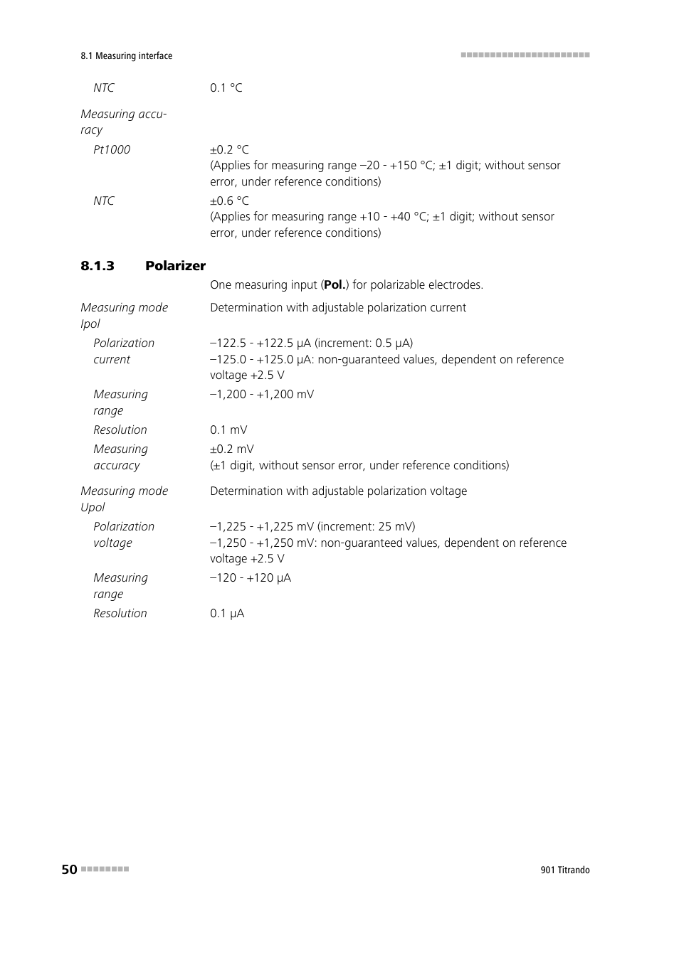 3 polarizer, Polarizer | Metrohm 901 Titrando User Manual | Page 58 / 67