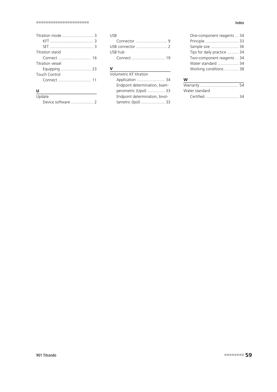 Metrohm 901 Titrando User Manual | Page 67 / 67