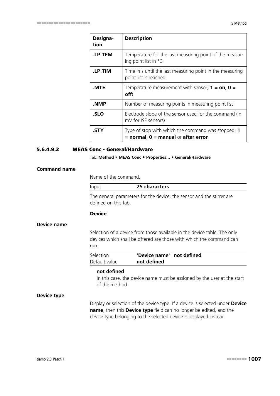 2 meas conc - general/hardware | Metrohm tiamo 2.3 Patch 1 User Manual | Page 1023 / 1702