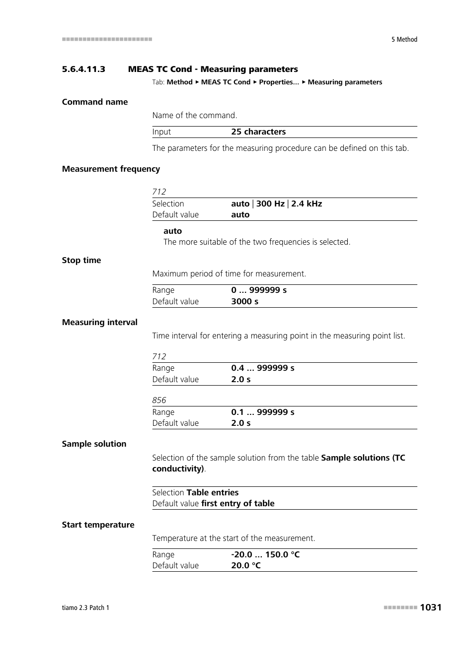 3 meas tc cond - measuring parameters | Metrohm tiamo 2.3 Patch 1 User Manual | Page 1047 / 1702