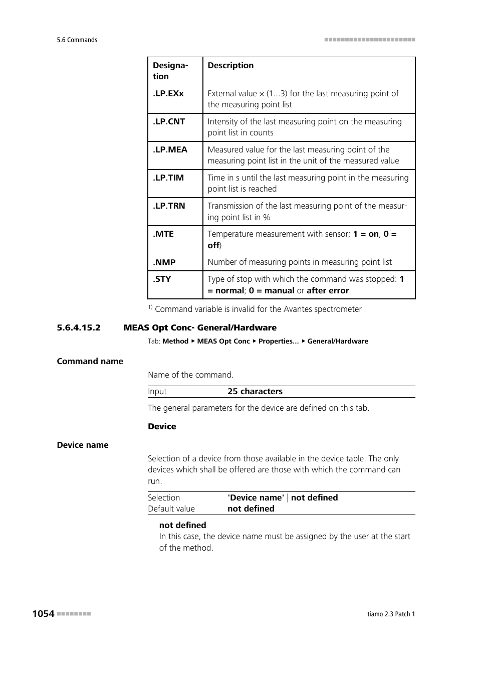 2 meas opt conc- general/hardware | Metrohm tiamo 2.3 Patch 1 User Manual | Page 1070 / 1702