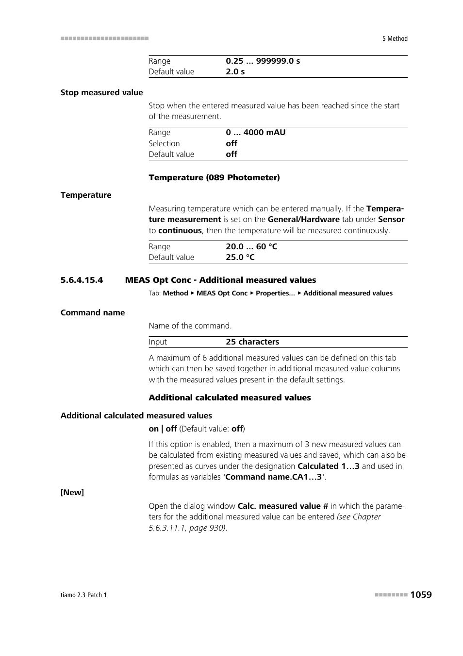 4 meas opt conc - additional measured values | Metrohm tiamo 2.3 Patch 1 User Manual | Page 1075 / 1702