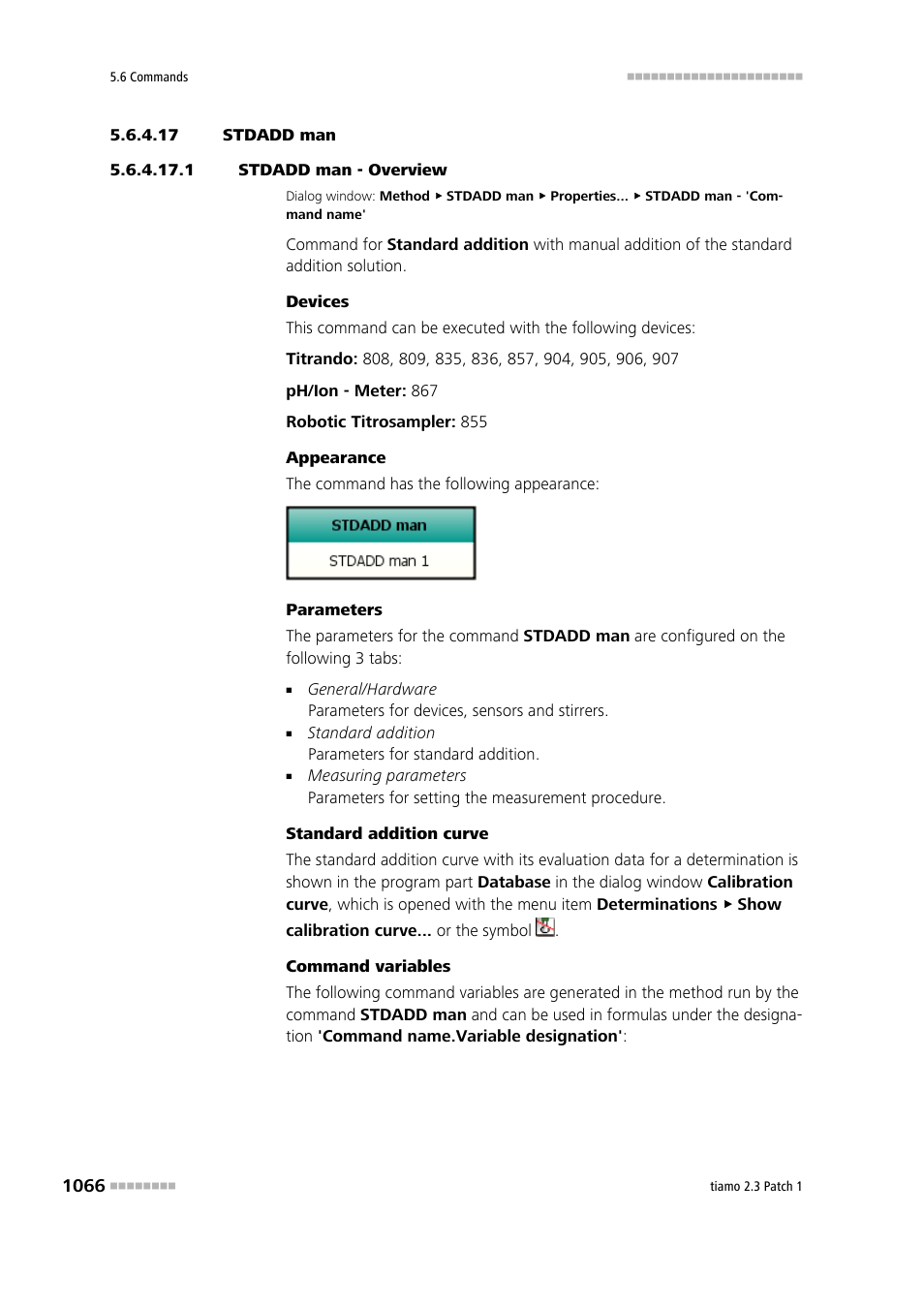 17 stdadd man, 1 stdadd man - overview, Stdadd man | Metrohm tiamo 2.3 Patch 1 User Manual | Page 1082 / 1702