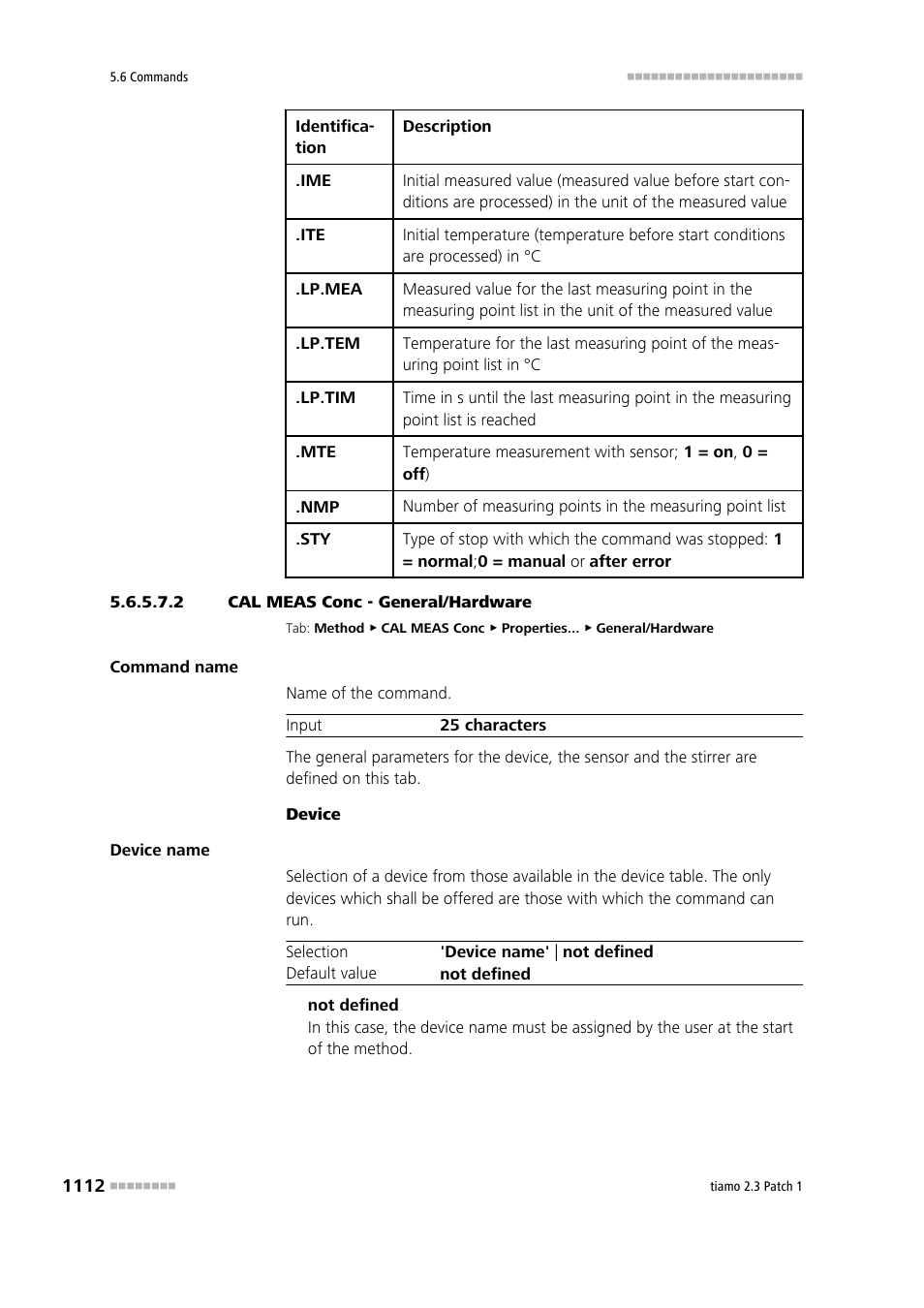 2 cal meas conc - general/hardware | Metrohm tiamo 2.3 Patch 1 User Manual | Page 1128 / 1702