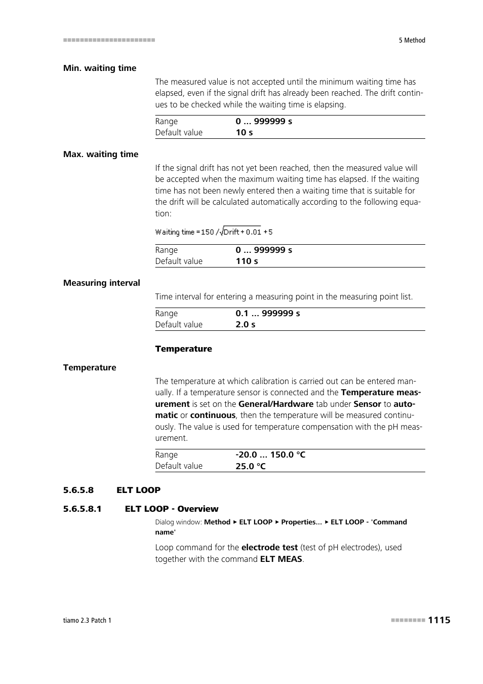 8 elt loop, 1 elt loop - overview, Elt loop | Metrohm tiamo 2.3 Patch 1 User Manual | Page 1131 / 1702