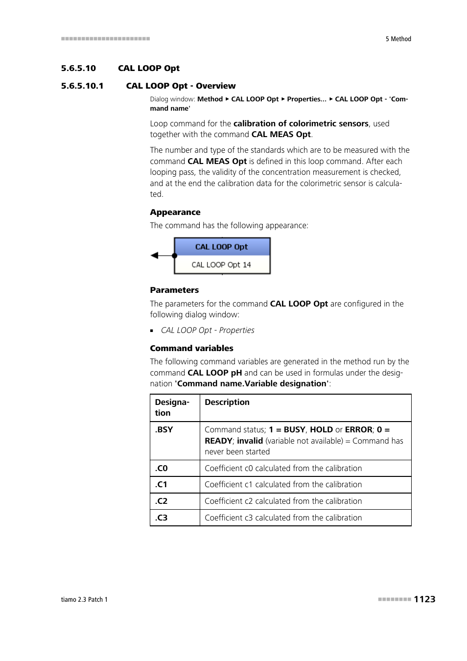 10 cal loop opt, 1 cal loop opt - overview, Cal loop opt | Metrohm tiamo 2.3 Patch 1 User Manual | Page 1139 / 1702