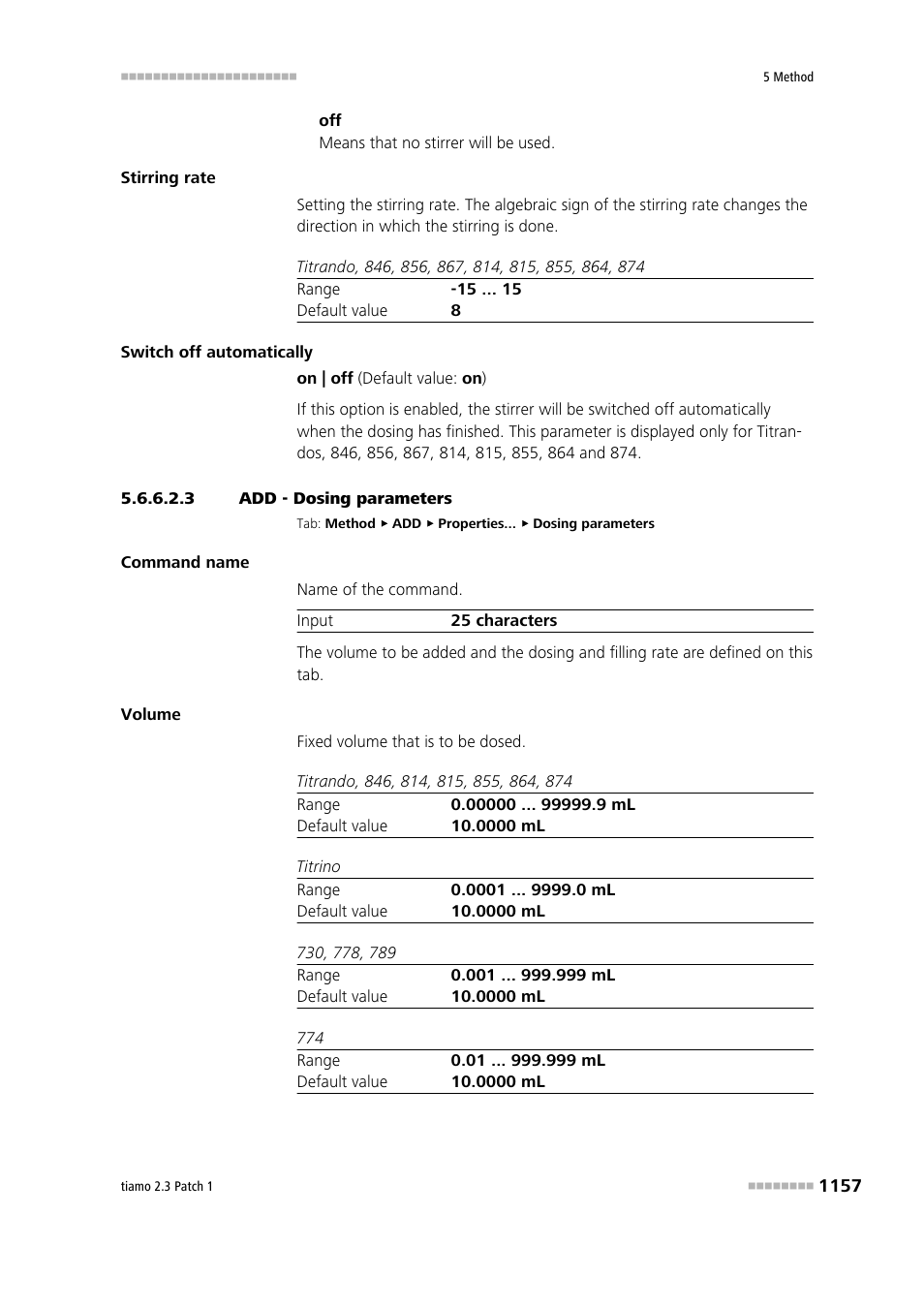 3 add - dosing parameters | Metrohm tiamo 2.3 Patch 1 User Manual | Page 1173 / 1702