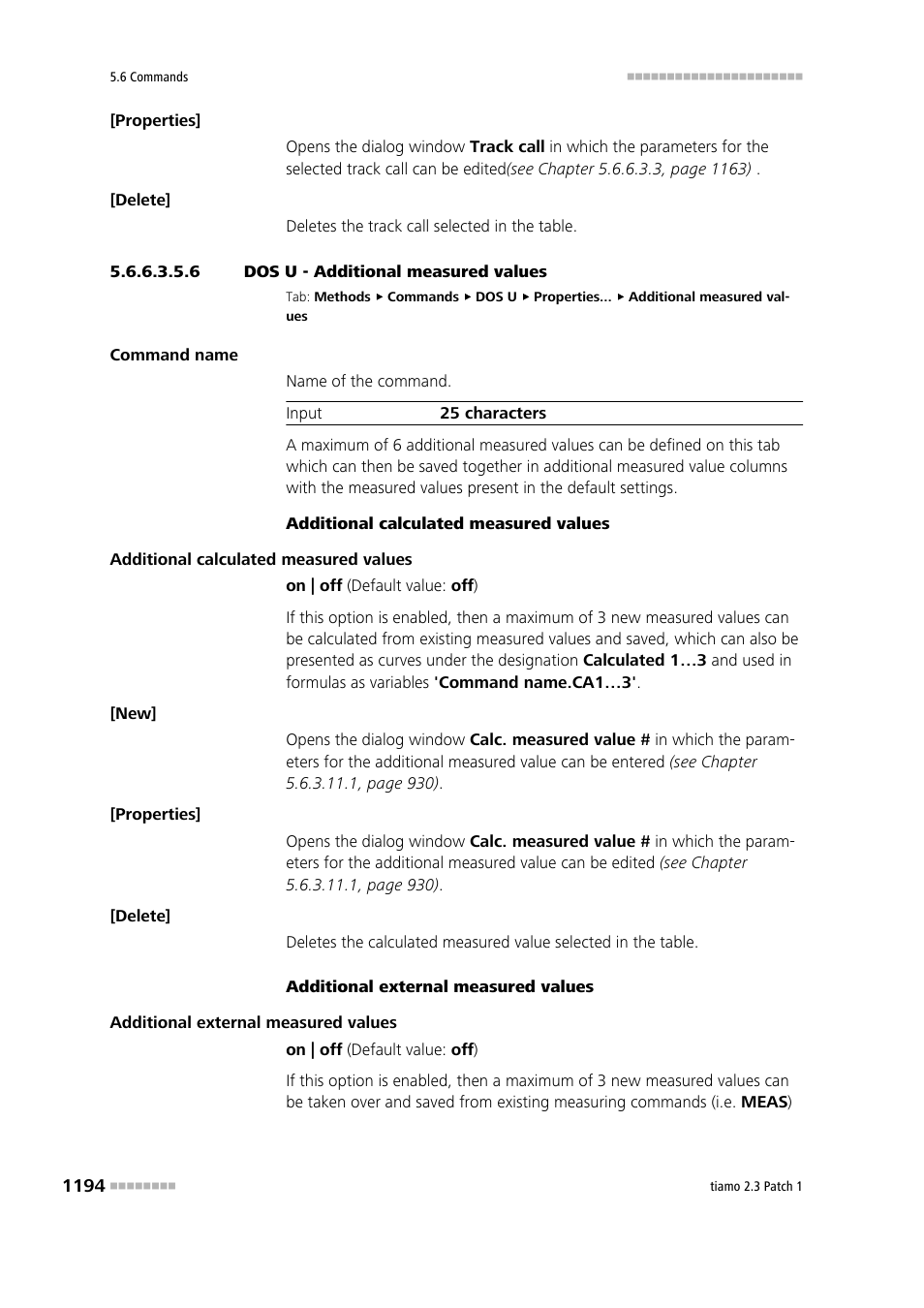 6 dos u - additional measured values, Additional measured values | Metrohm tiamo 2.3 Patch 1 User Manual | Page 1210 / 1702