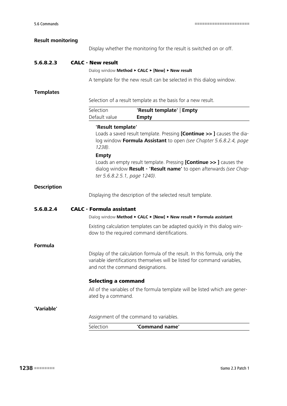 3 calc - new result, 4 calc - formula assistant | Metrohm tiamo 2.3 Patch 1 User Manual | Page 1254 / 1702