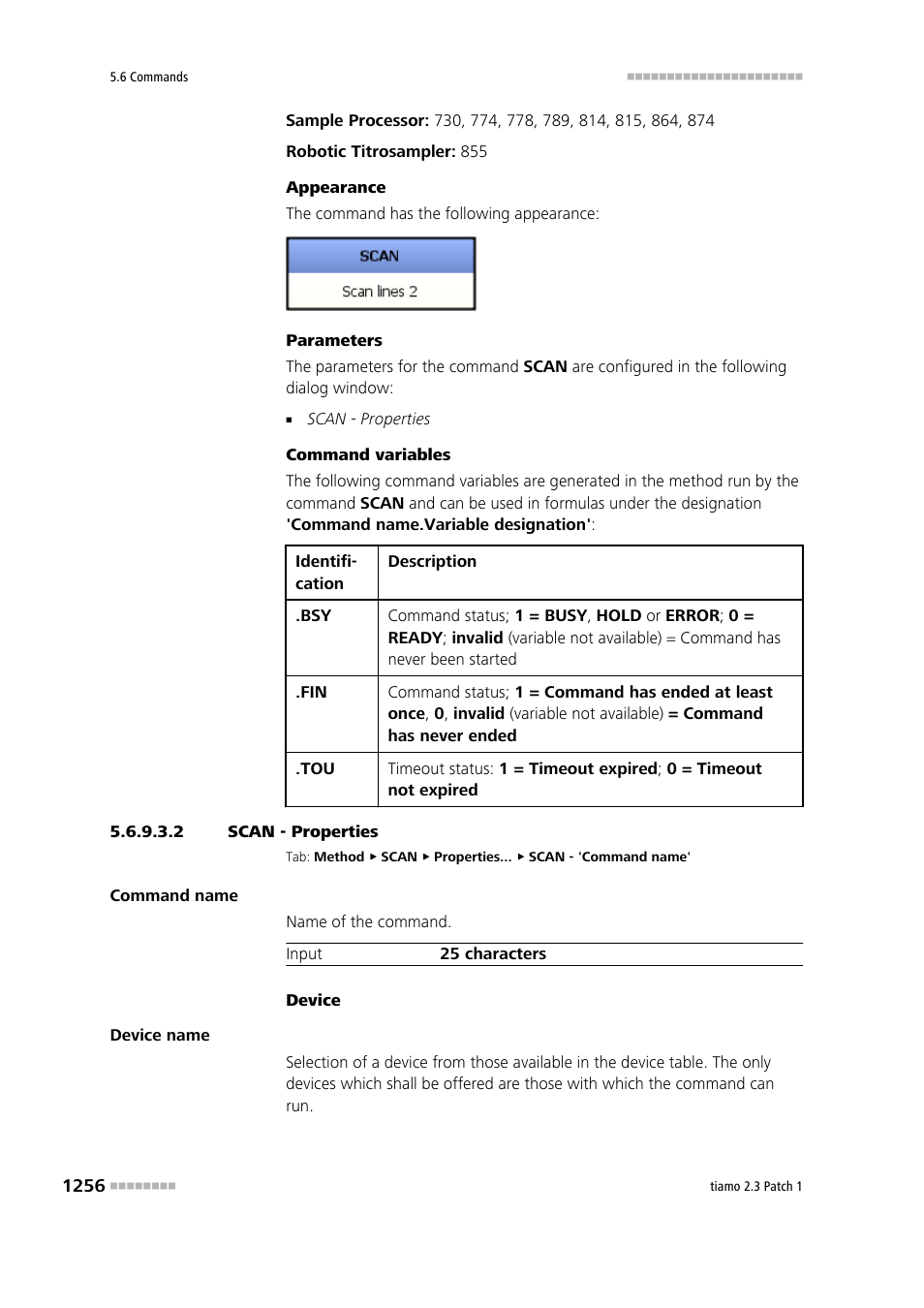 2 scan - properties | Metrohm tiamo 2.3 Patch 1 User Manual | Page 1272 / 1702