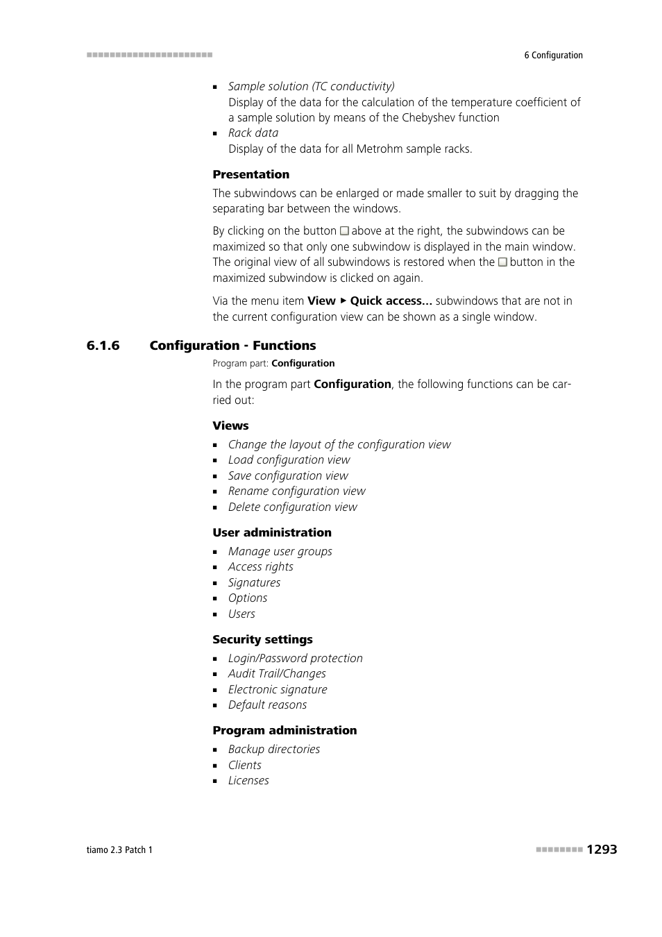 6 configuration - functions, Configuration - functions 3 | Metrohm tiamo 2.3 Patch 1 User Manual | Page 1309 / 1702