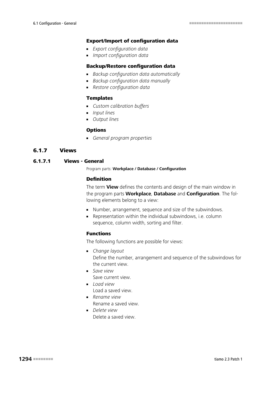 7 views, 1 views - general, Views 4 | Metrohm tiamo 2.3 Patch 1 User Manual | Page 1310 / 1702