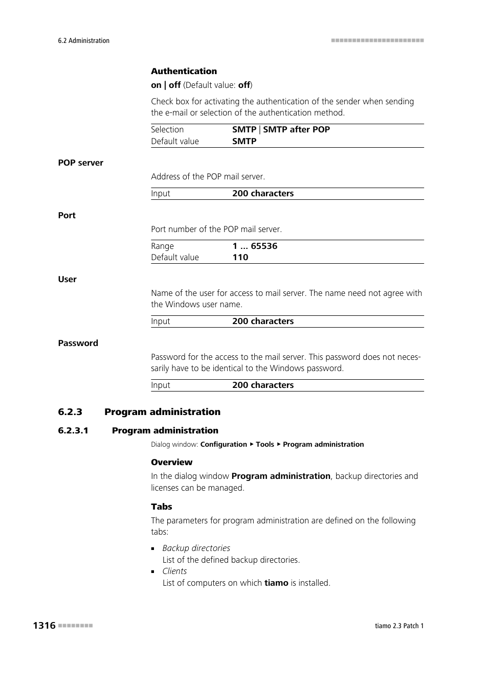 3 program administration, 1 program administration, Program administration 6 | Metrohm tiamo 2.3 Patch 1 User Manual | Page 1332 / 1702