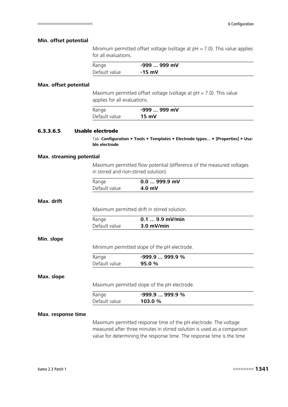 5 usable electrode | Metrohm tiamo 2.3 Patch 1 User Manual | Page 1357 / 1702