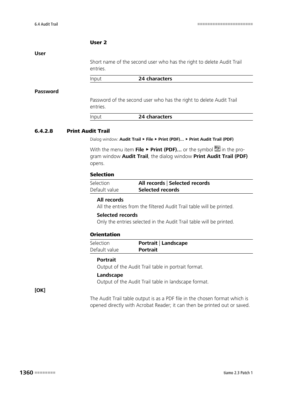 8 print audit trail, Print audit trail | Metrohm tiamo 2.3 Patch 1 User Manual | Page 1376 / 1702