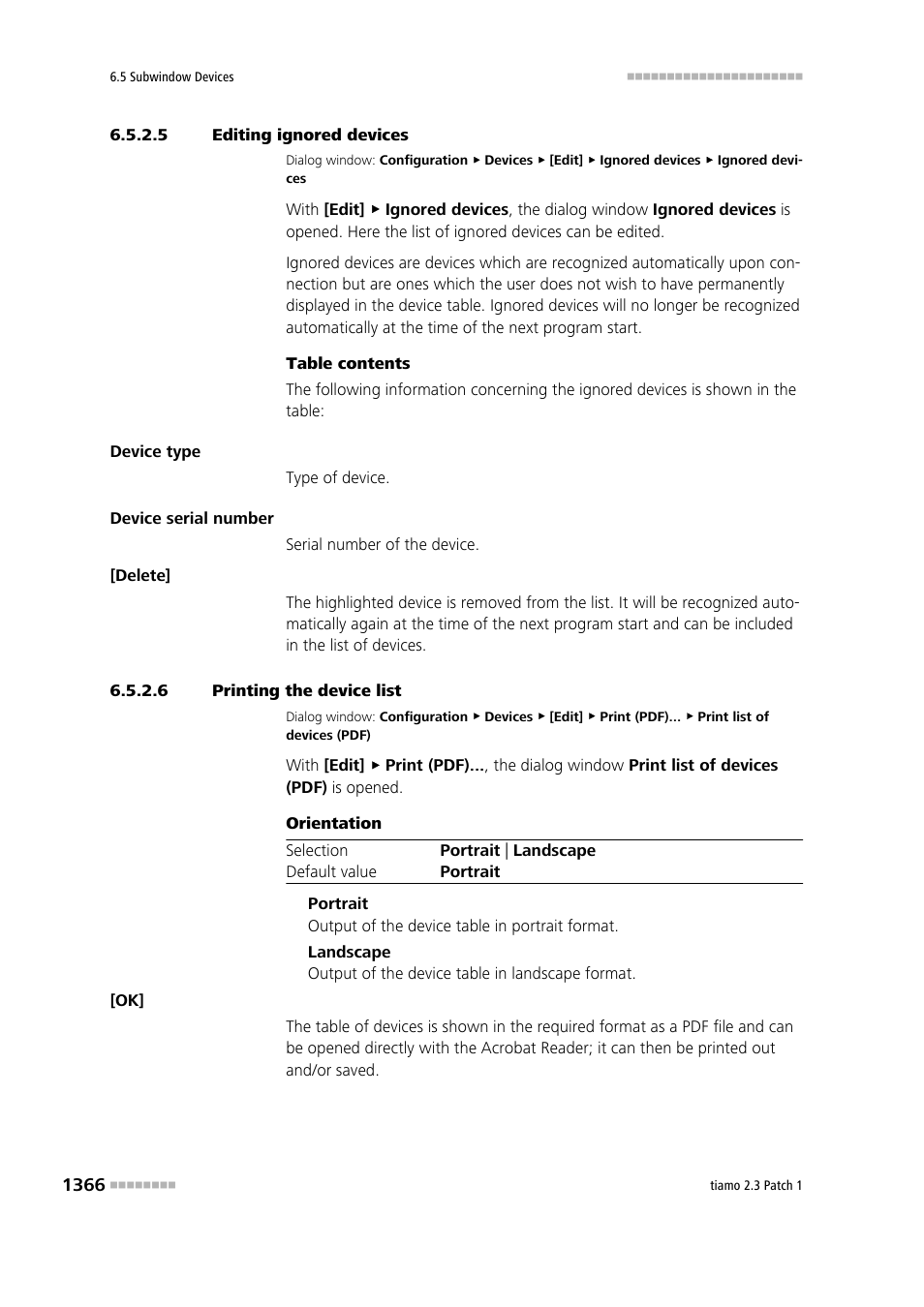 5 editing ignored devices, 6 printing the device list | Metrohm tiamo 2.3 Patch 1 User Manual | Page 1382 / 1702