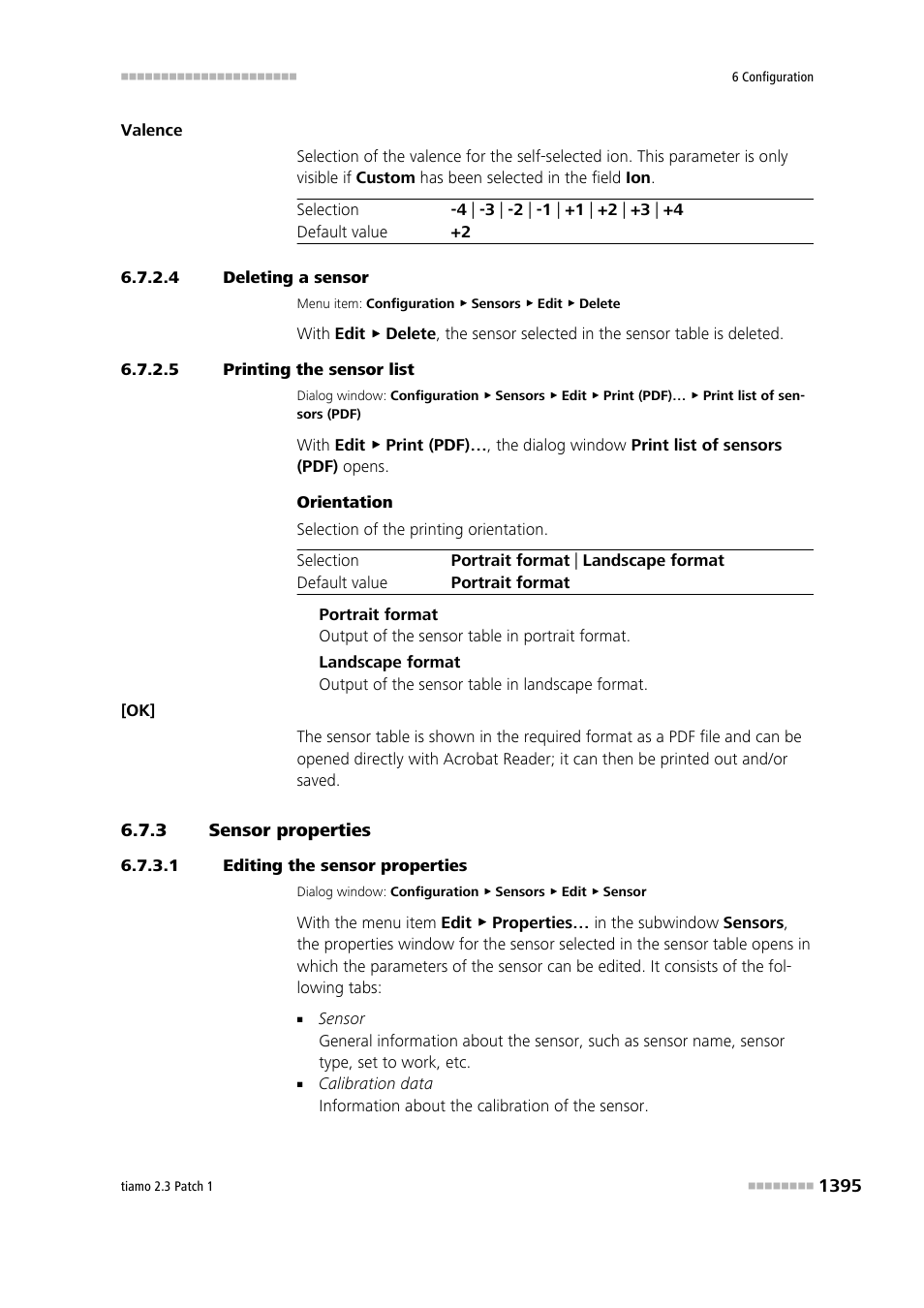 4 deleting a sensor, 5 printing the sensor list, 3 sensor properties | 1 editing the sensor properties, Sensor properties 5 | Metrohm tiamo 2.3 Patch 1 User Manual | Page 1411 / 1702