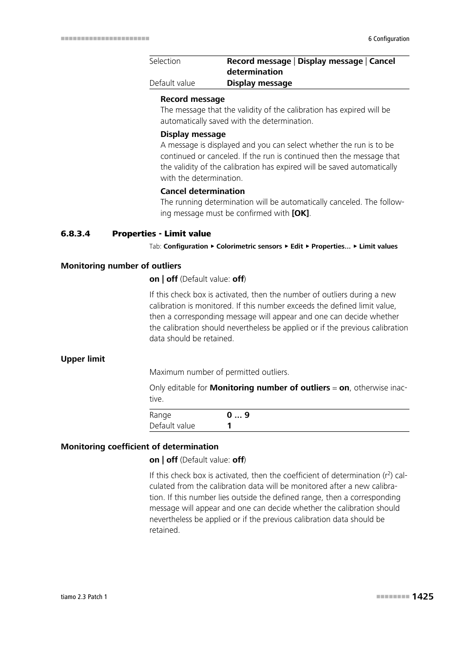 4 properties - limit value, Limit values | Metrohm tiamo 2.3 Patch 1 User Manual | Page 1441 / 1702