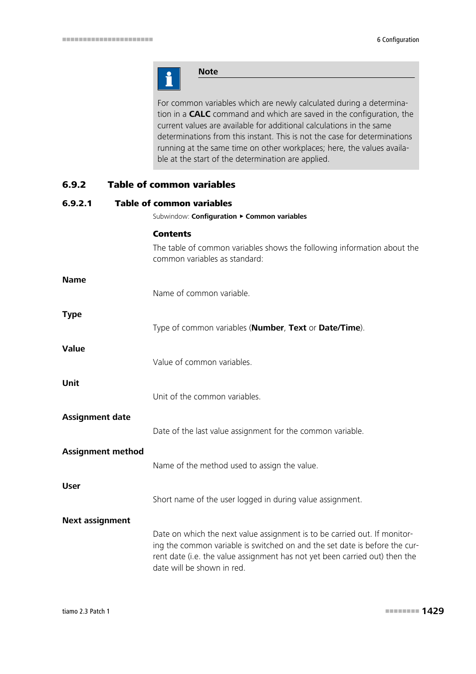 2 table of common variables, 1 table of common variables, Table of common variables 9 | Metrohm tiamo 2.3 Patch 1 User Manual | Page 1445 / 1702