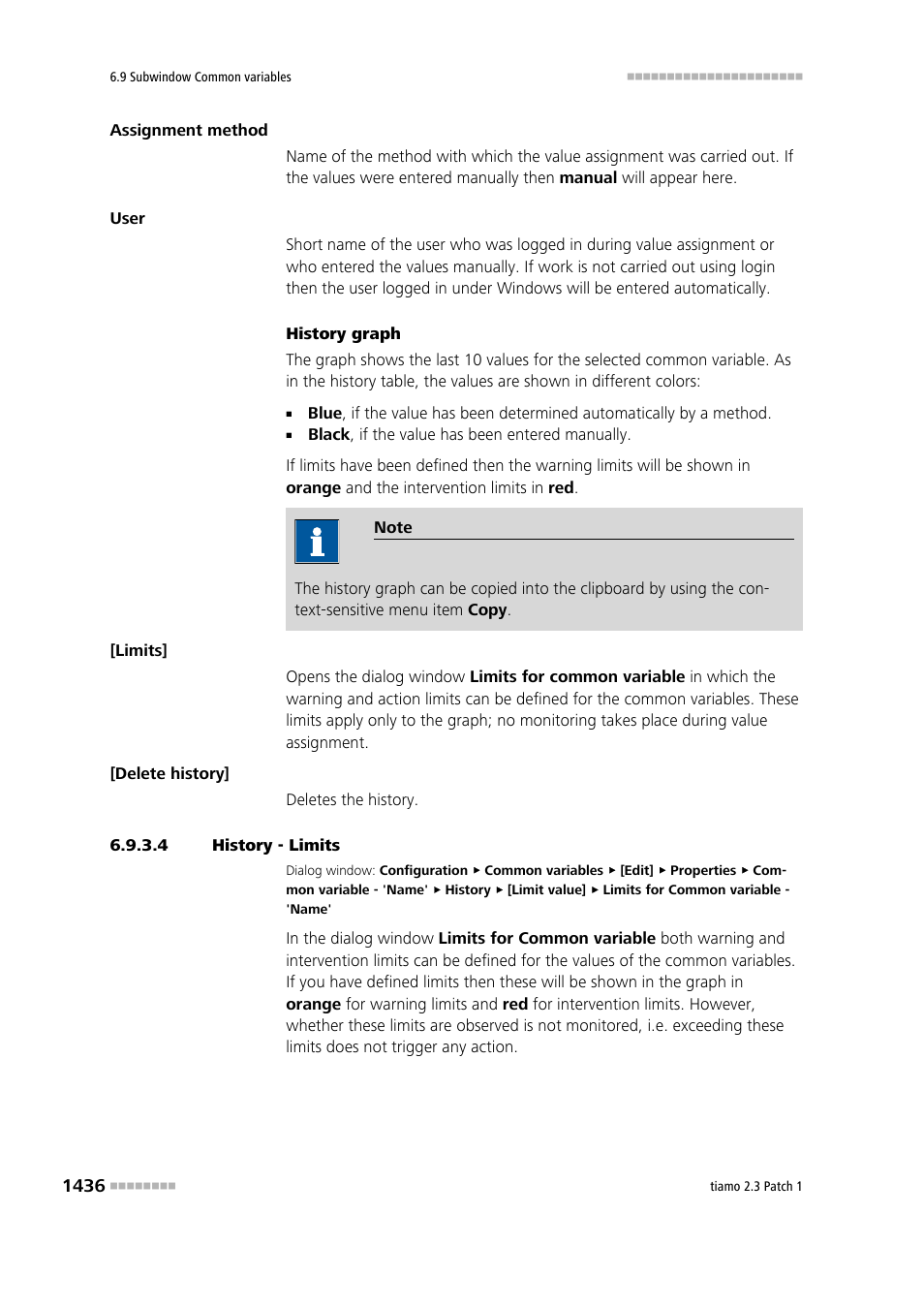 4 history - limits | Metrohm tiamo 2.3 Patch 1 User Manual | Page 1452 / 1702