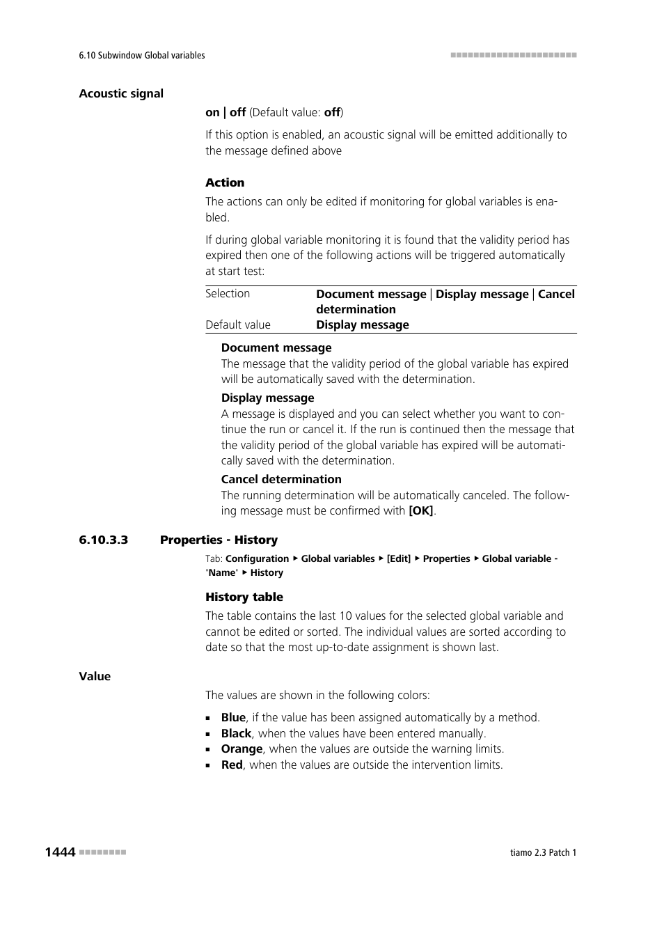 3 properties - history | Metrohm tiamo 2.3 Patch 1 User Manual | Page 1460 / 1702