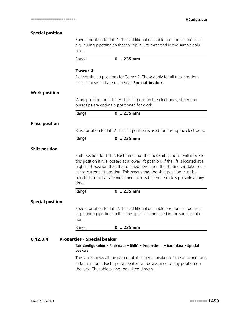 4 properties - special beaker, Special beakers | Metrohm tiamo 2.3 Patch 1 User Manual | Page 1475 / 1702