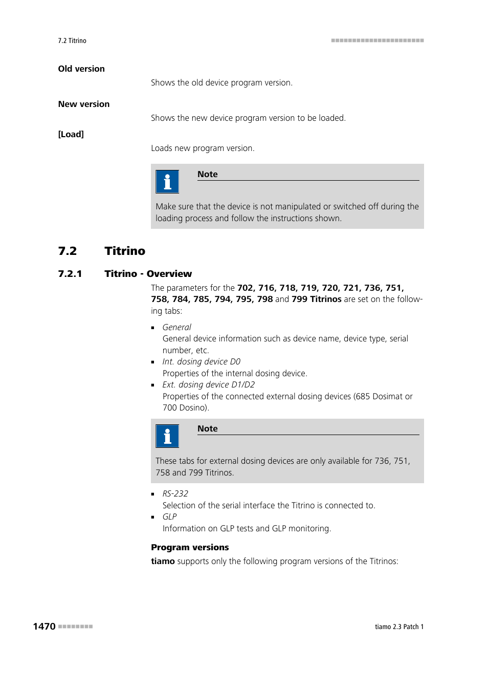2 titrino, 1 titrino - overview, Titrino 0 | Titrino - overview 0, Titrino | Metrohm tiamo 2.3 Patch 1 User Manual | Page 1486 / 1702