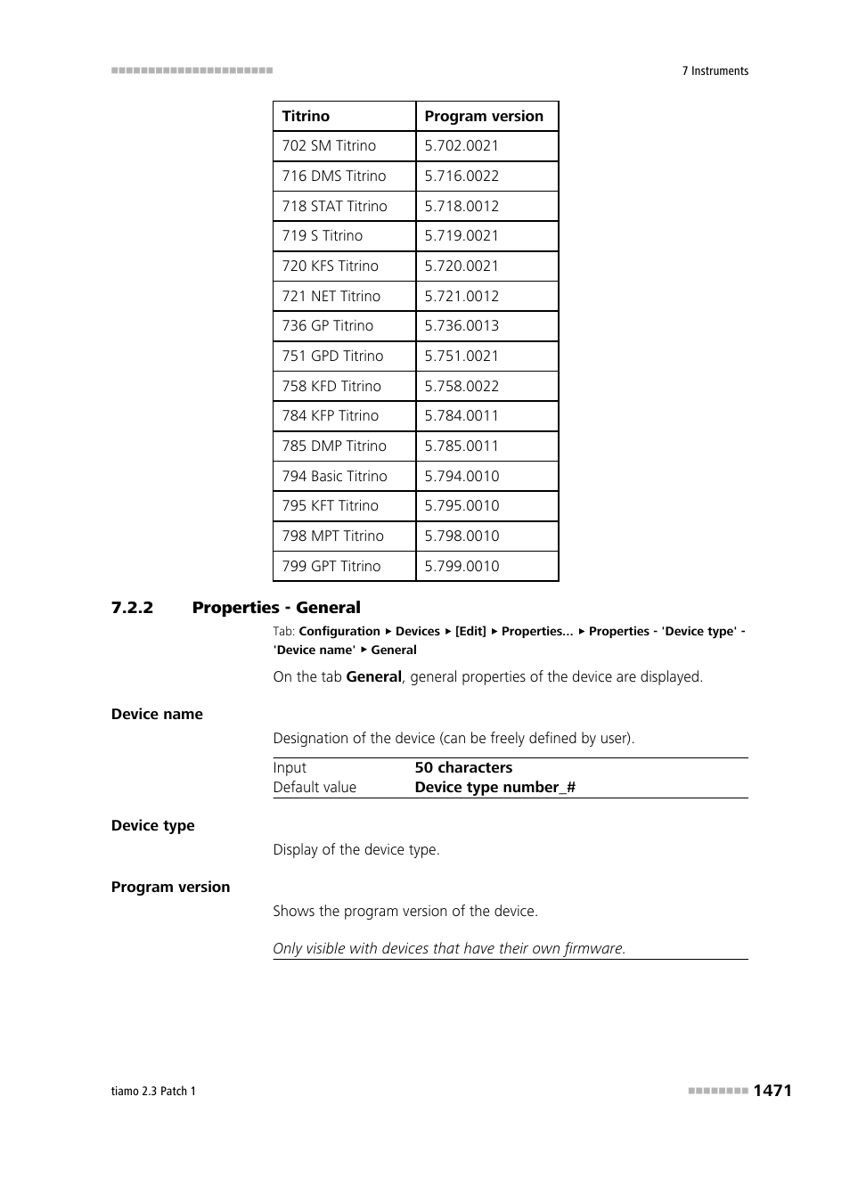 2 properties - general, Properties - general 1 | Metrohm tiamo 2.3 Patch 1 User Manual | Page 1487 / 1702