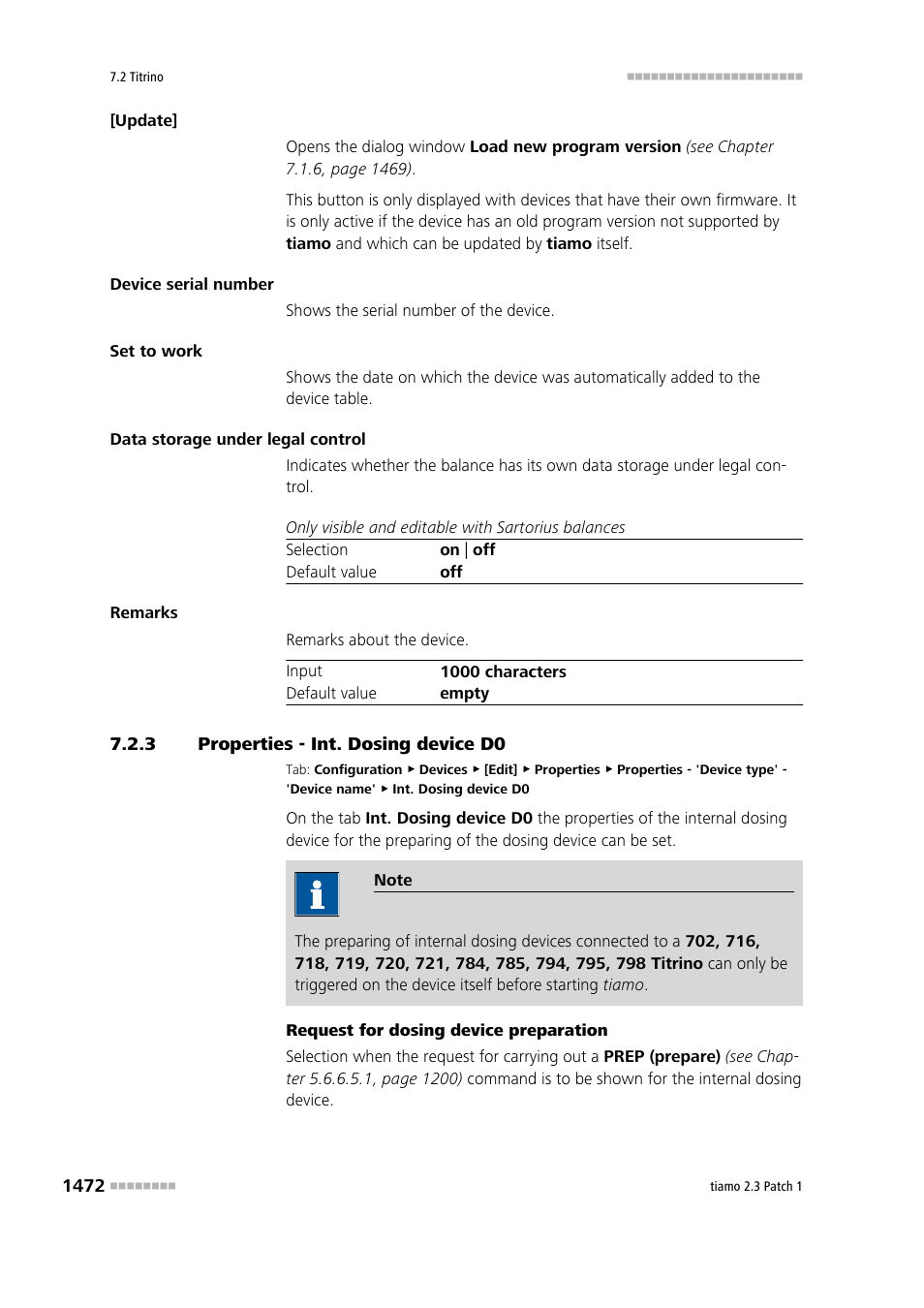 3 properties - int. dosing device d0, Properties - int. dosing device d0 2, Int. dosing device d0 | Metrohm tiamo 2.3 Patch 1 User Manual | Page 1488 / 1702