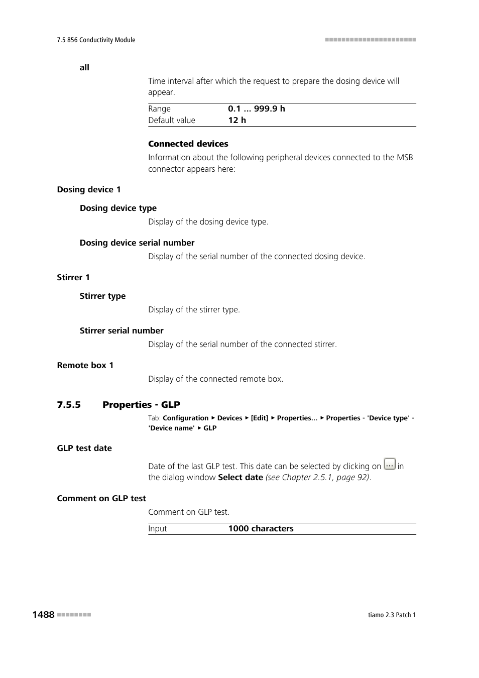 5 properties - glp, Properties - glp 8 | Metrohm tiamo 2.3 Patch 1 User Manual | Page 1504 / 1702