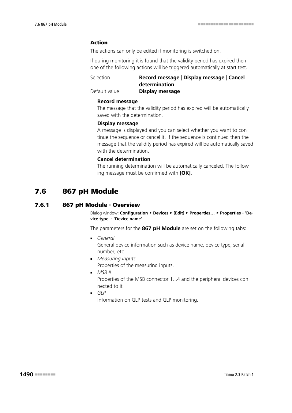 6 867 ph module, 1 867 ph module - overview, 867 ph module 0 | 867 ph module - overview 0, 867 ph module | Metrohm tiamo 2.3 Patch 1 User Manual | Page 1506 / 1702