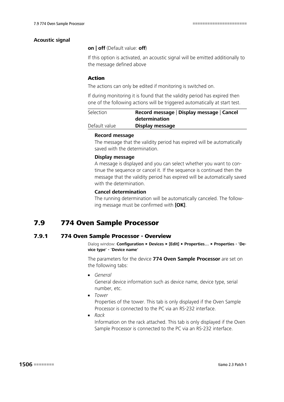 9 774 oven sample processor, 1 774 oven sample processor - overview, 774 oven sample processor 6 | 774 oven sample processor - overview 6, 774 oven sample processor | Metrohm tiamo 2.3 Patch 1 User Manual | Page 1522 / 1702