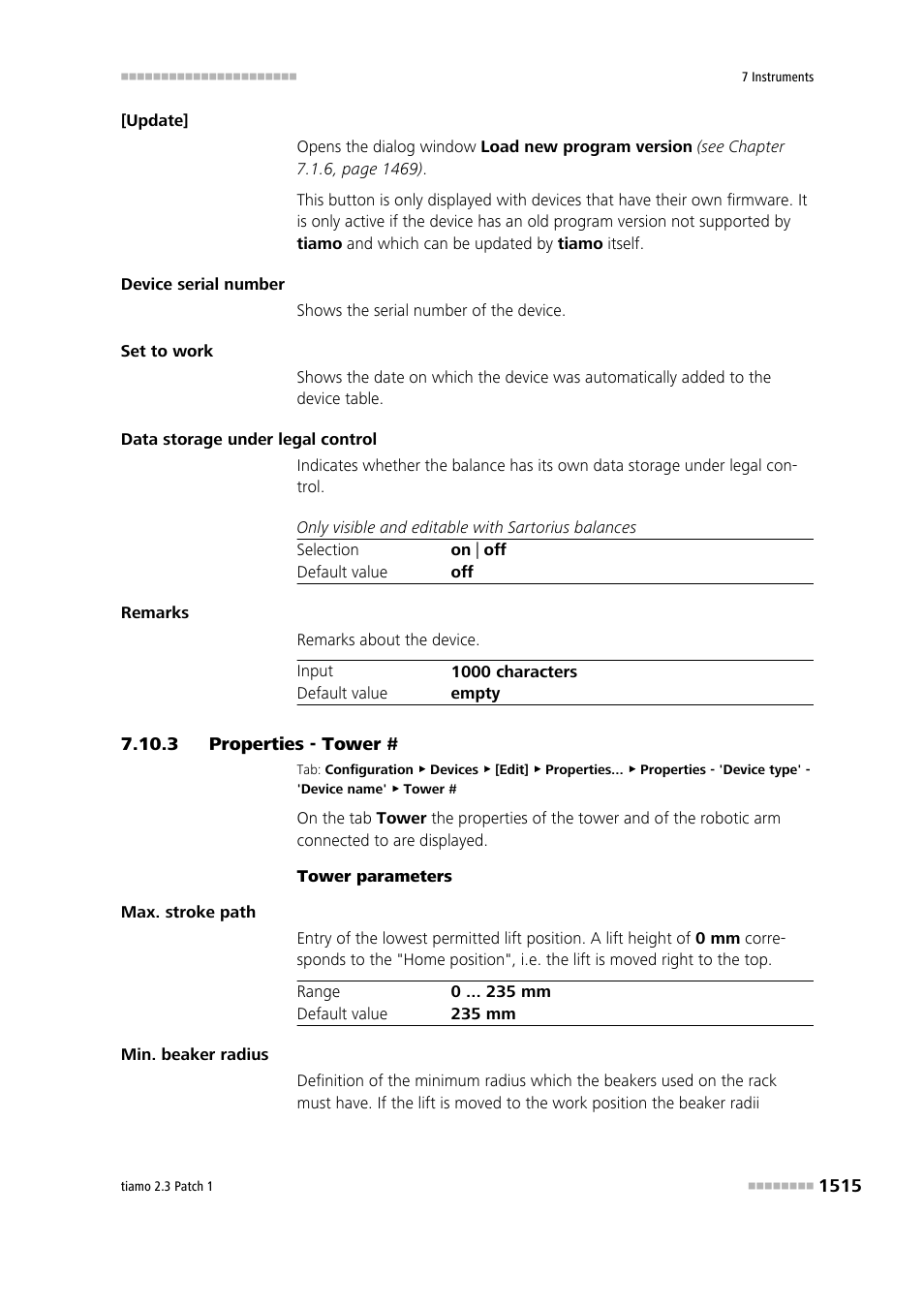 3 properties - tower, Properties - tower # 5, Tower | Metrohm tiamo 2.3 Patch 1 User Manual | Page 1531 / 1702