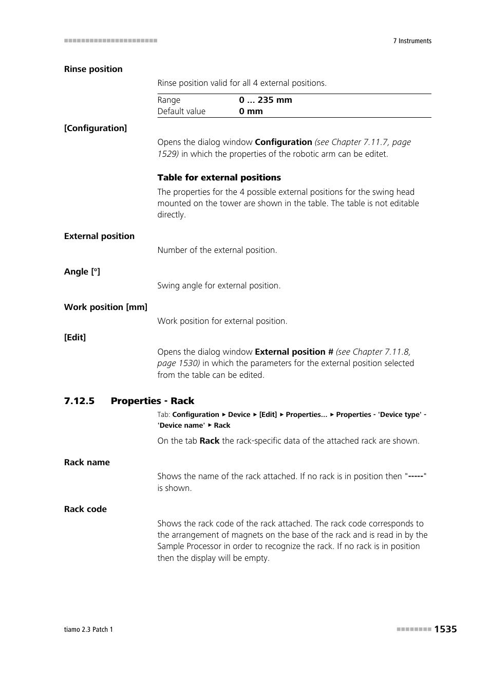 5 properties - rack, Properties - rack 5 | Metrohm tiamo 2.3 Patch 1 User Manual | Page 1551 / 1702