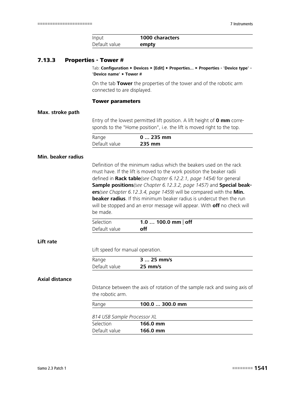 3 properties - tower, Properties - tower # 1 | Metrohm tiamo 2.3 Patch 1 User Manual | Page 1557 / 1702