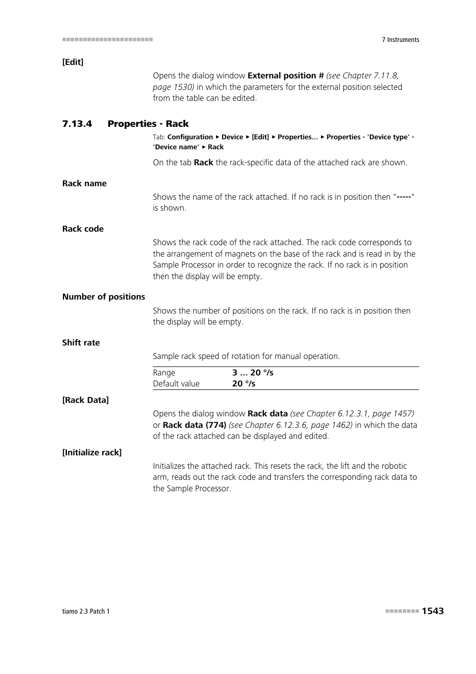 4 properties - rack, Properties - rack 3 | Metrohm tiamo 2.3 Patch 1 User Manual | Page 1559 / 1702